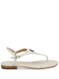 Lauren Ralph Lauren Ellington lizard-embossed leather sandals - White