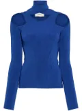 Coperni cut-out ribbed sweater - Blue