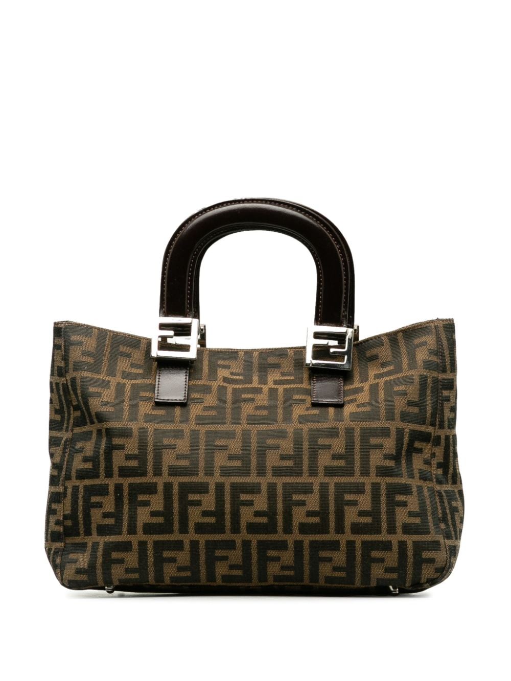 Pre-owned Fendi 2000-2010 Zucca Twins Handbag In Brown