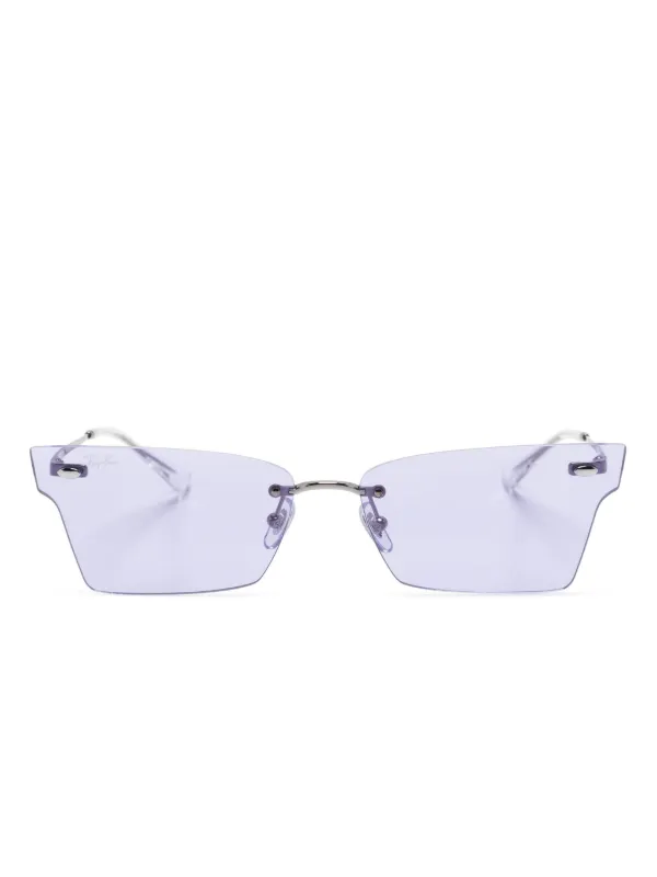 Ray-Ban Xime ジオメトリックフレーム サングラス | シルバートーン 