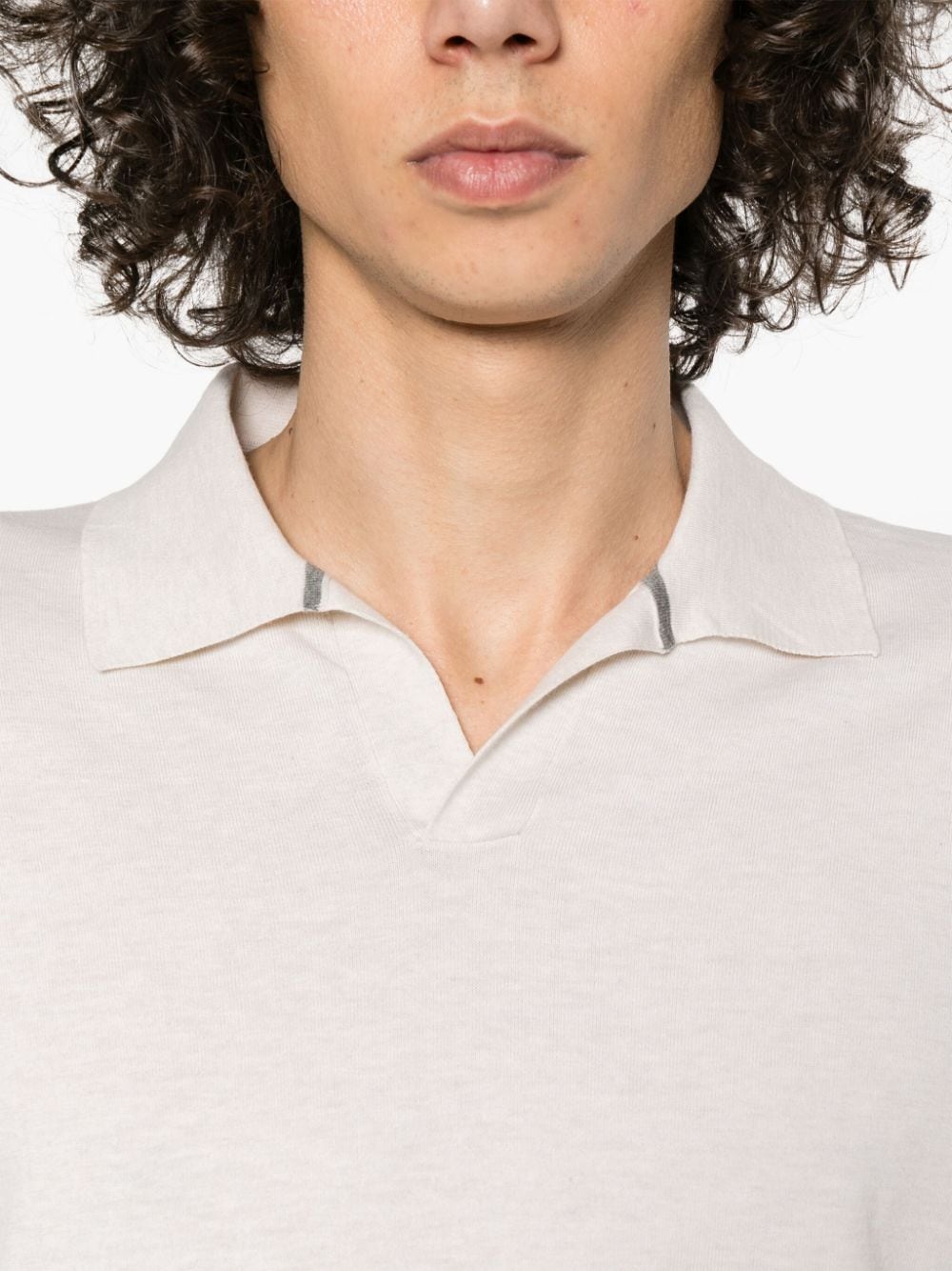 Shop Cruciani Cotton Polo Shirt In Neutrals