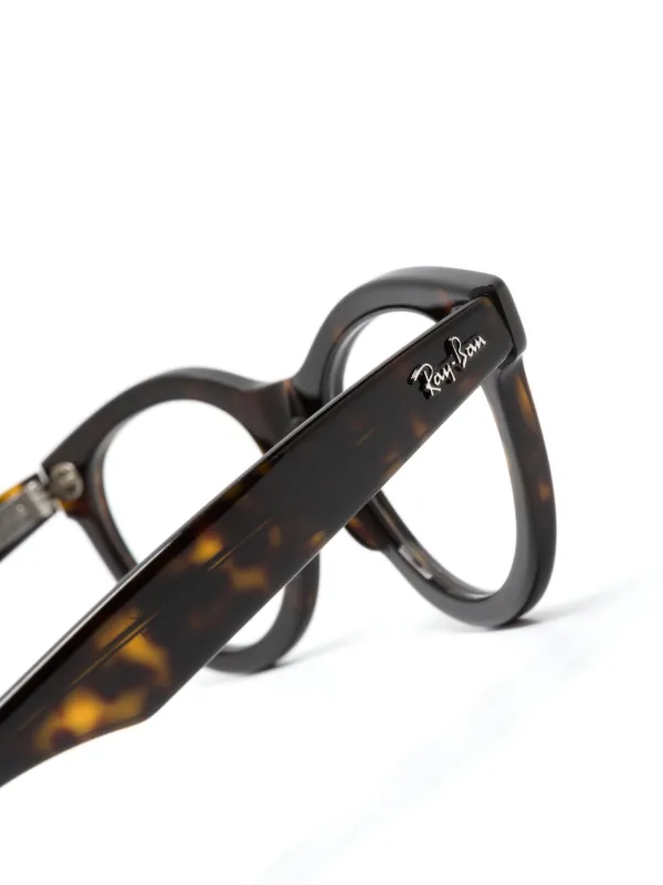 Ray-Ban ウェイファーラー ラウンド眼鏡フレーム | ブラウン | FARFETCH JP