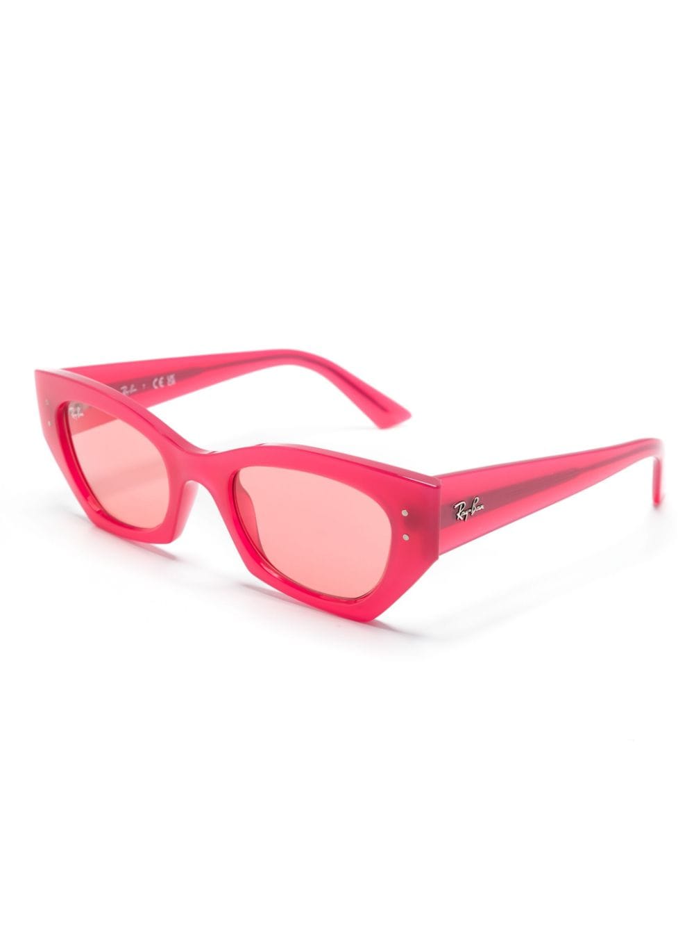 Ray-Ban Zena zonnebril met geometrisch montuur - Roze