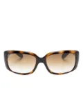 Ray-Ban RB4389 rectangle-frame sunglasses - Brown