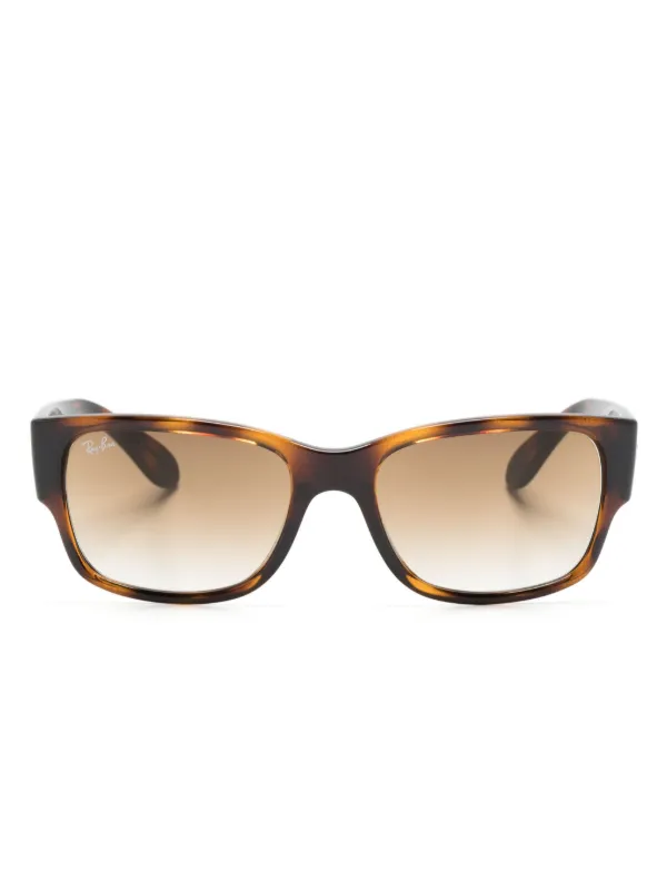 Ray-Ban スクエアフレーム サングラス | ブラウン | FARFETCH JP