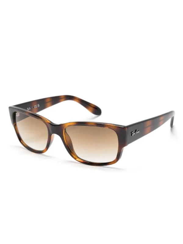 Ray-Ban スクエアフレーム サングラス | ブラウン | FARFETCH JP