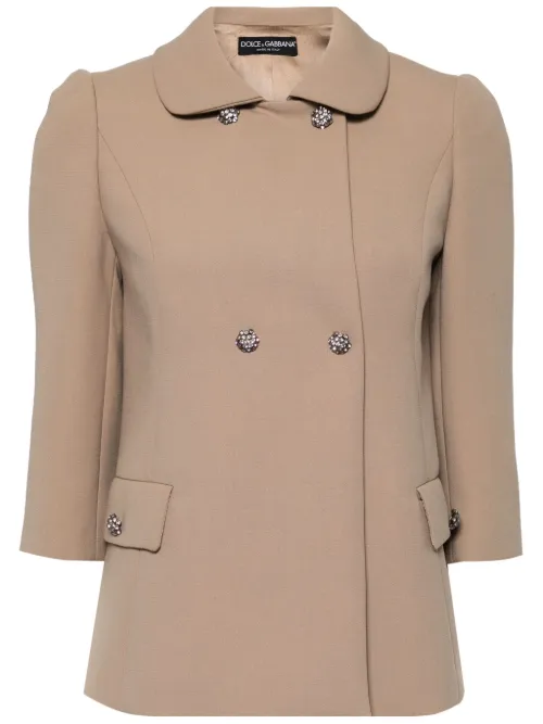 Veste en laine vierge à boutons décoratifs - Dolce & Gabbana - Modalova
