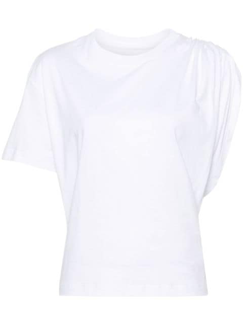 Laneus t-shirt en coton à design asymétrique