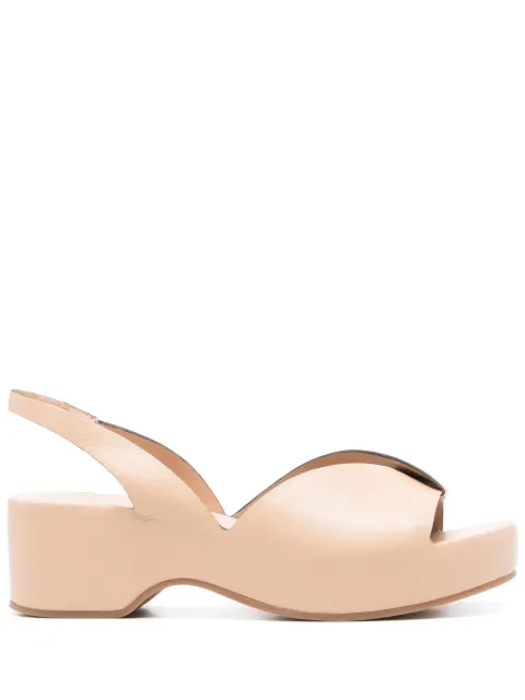 Del Carlo 53mm leather platform sandals