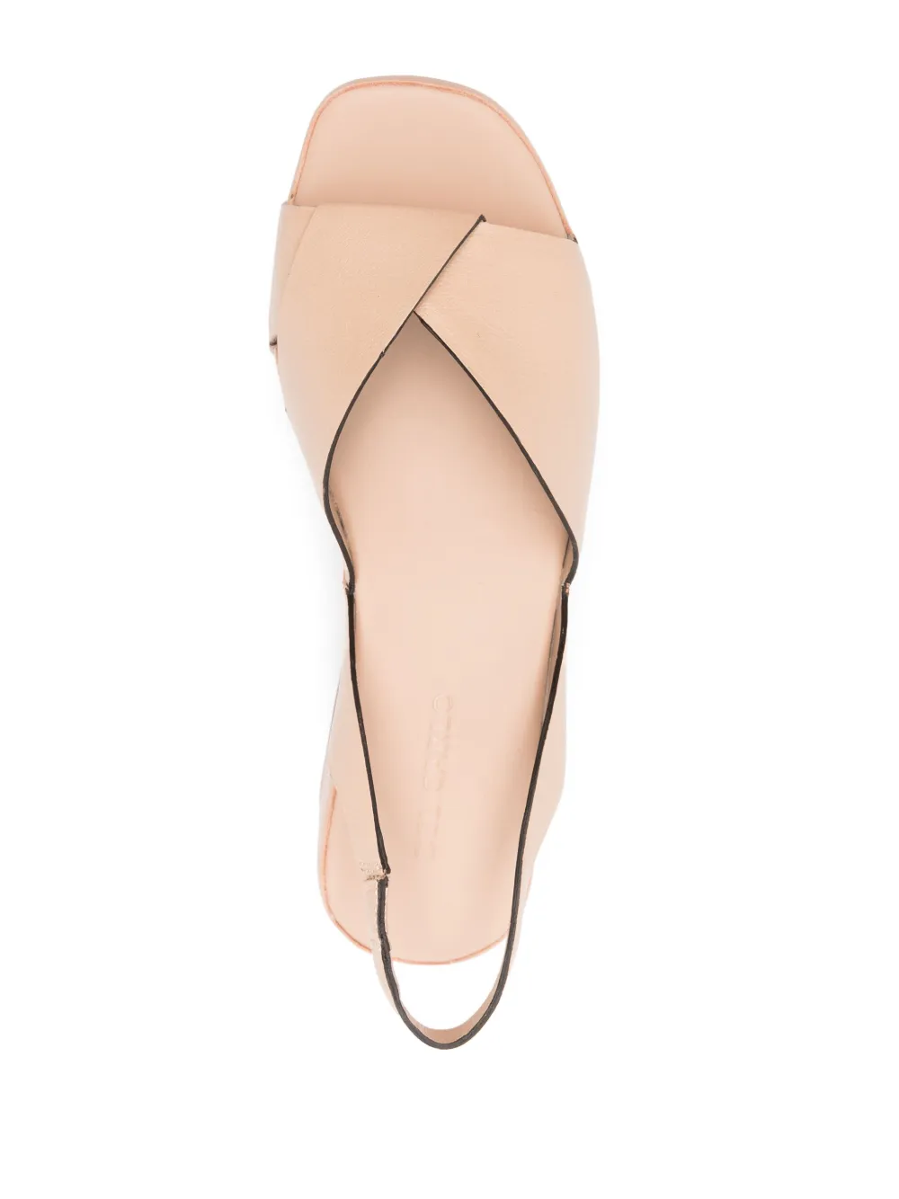 Del Carlo 53mm leather platform sandals Neutrals