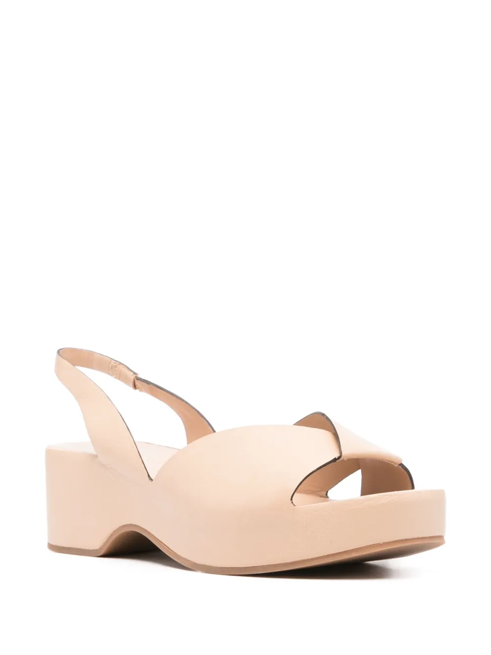 Del Carlo 53mm Sandalen met plateauzool - Beige
