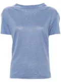 Vince short-sleeve linen T-shirt - Blue