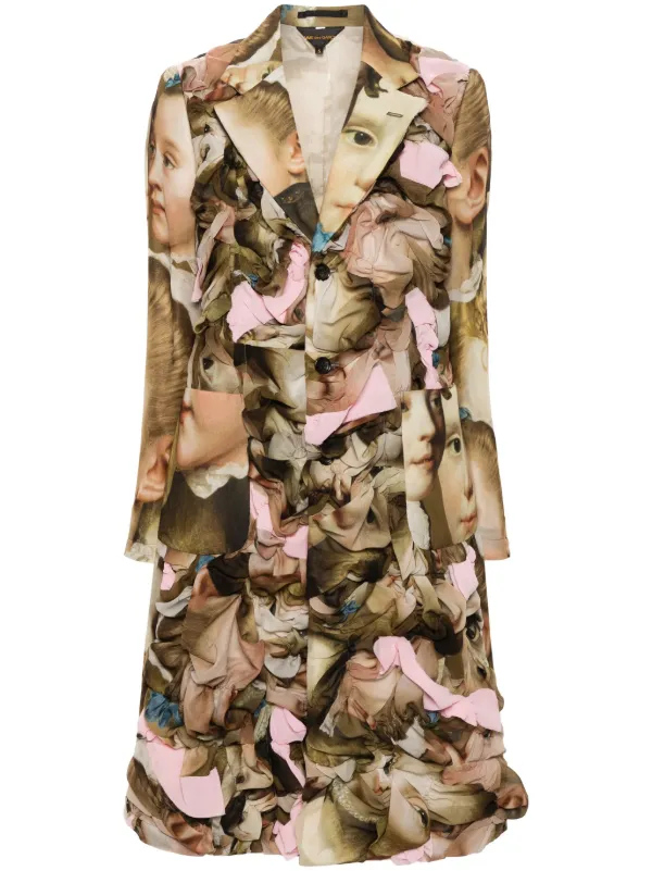 Comme Des Garçons シャーリング コート | グリーン | FARFETCH JP