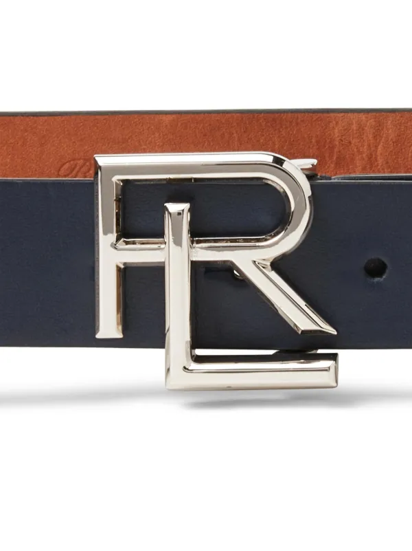 Ralph Lauren Collection ロゴバックル レザーベルト | ブルー