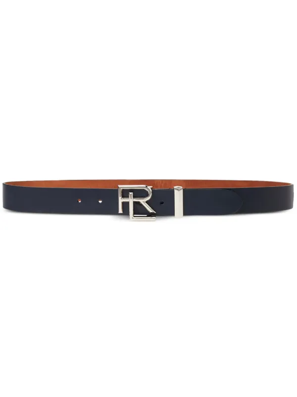 Ralph Lauren Collection ロゴバックル レザーベルト | ブルー