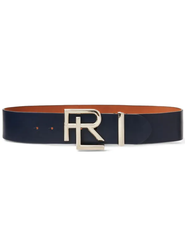 Ralph Lauren Collection Logo-buckle Leather Belt in Blue