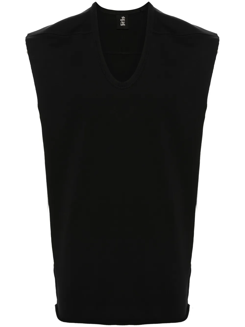 Thom Krom Raw-cut Cotton Vest In Black