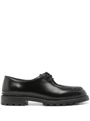 Acne Studios レザー ダービーシューズ | ブラック | FARFETCH JP