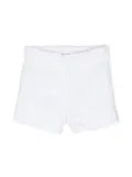 Siola elasticated-waist linen shorts - White