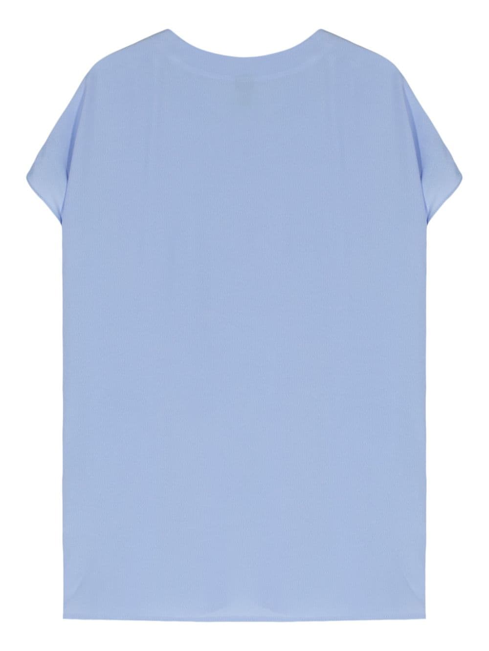 Shop Hugo Boss Berita Pintuck-detail Blouse In Blue