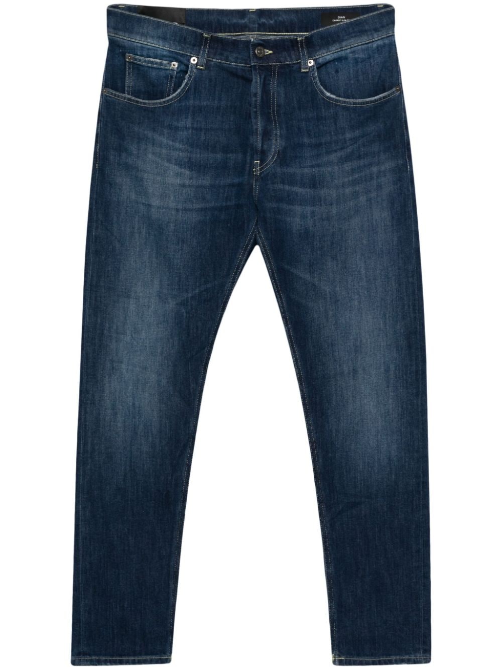 Dondup Dian Distressed Tapered Jeans In Blau