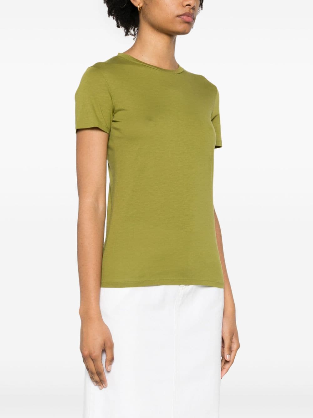 Shop Vince Short-sleeve Cotton T-shirt In Green