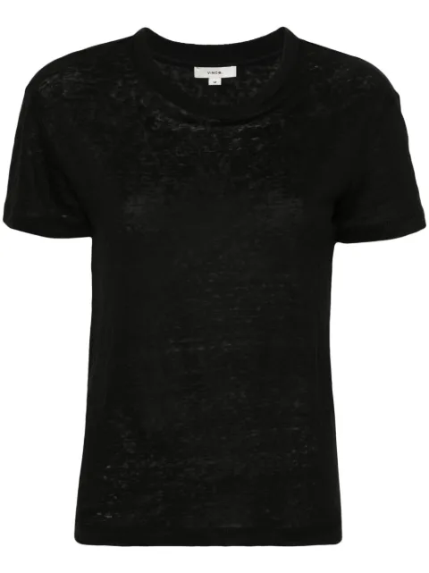 Vince short-sleeve linen T-shirt