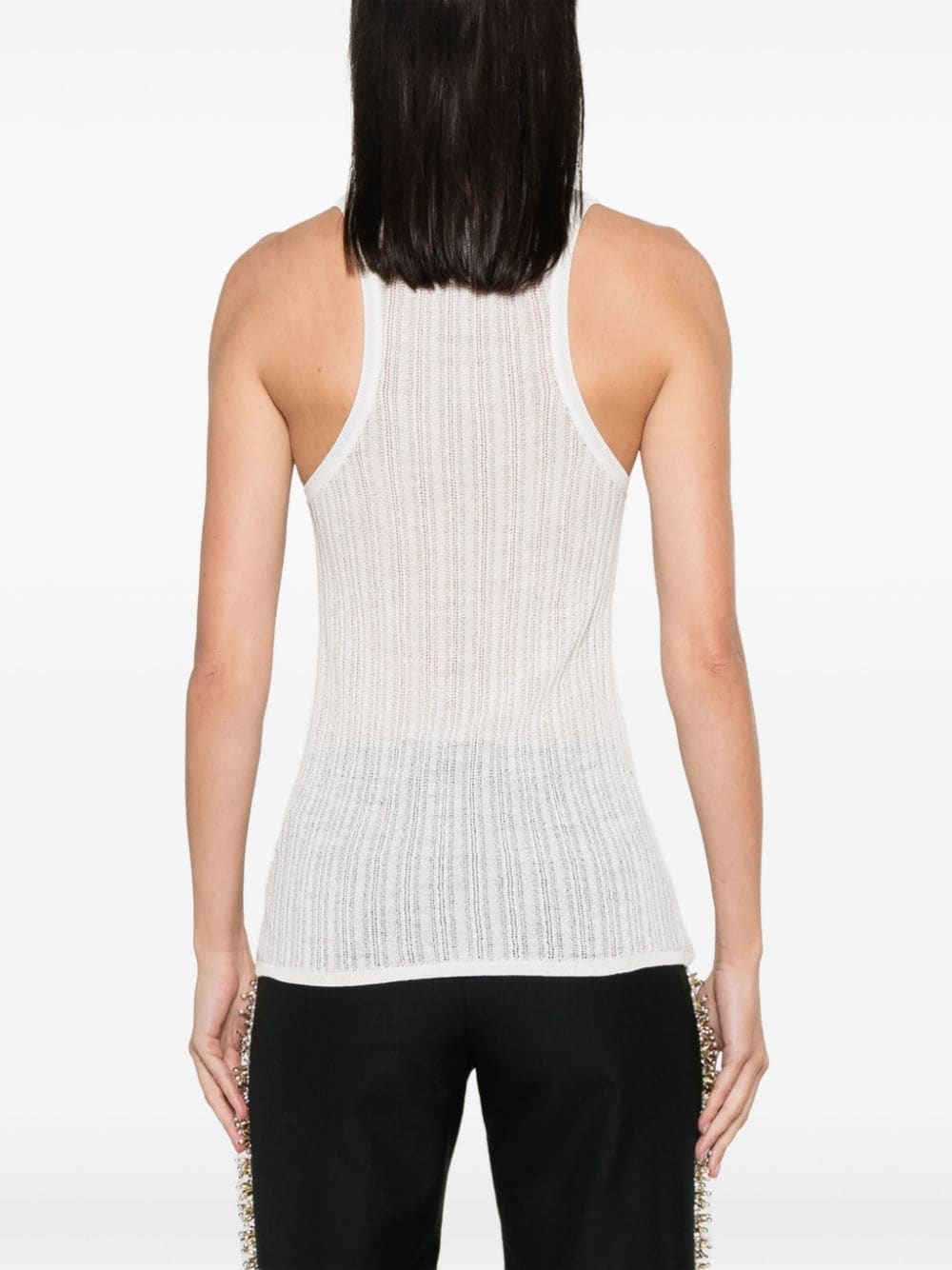 Shop Isabel Marant Dorsia Knitted Tank Top In White