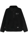 Neighborhood logo-embroidered fleece sweatshirt - Black