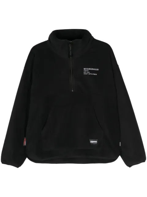 Neighborhood logo-embroidered fleece sweatshirt