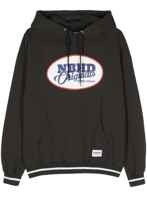 Neighborhood College LS logo-print hoodie