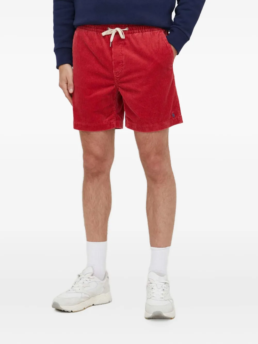 Polo Ralph Lauren embroidered-logo corduroy shorts - レッド Polo Ralph Lauren embroidered-logo corduroy shorts - レッド