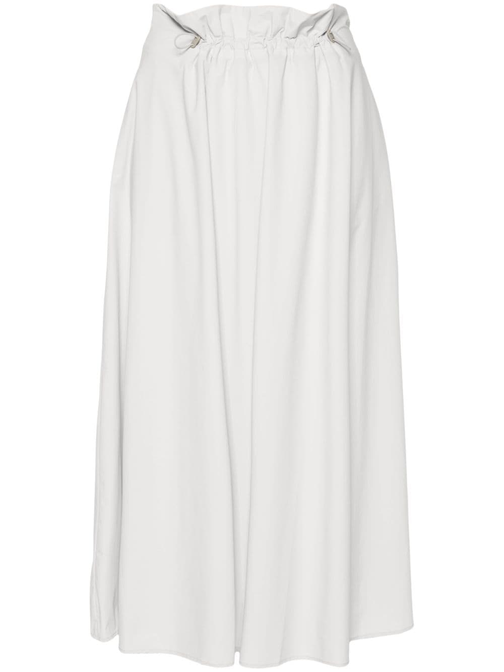 Herno Drawcord Midi Skirt In Stone