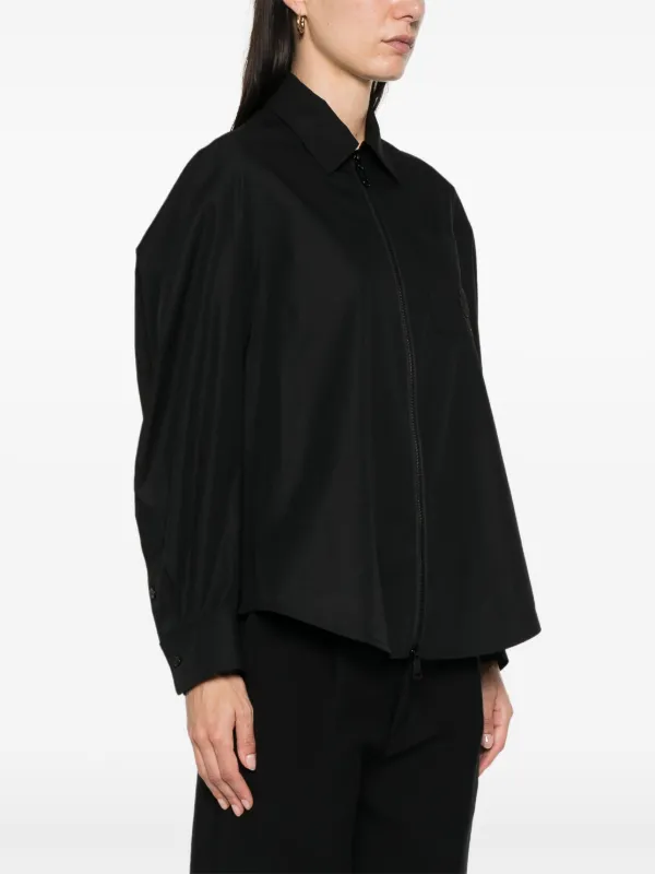 Moncler ジップアップ シャツジャケット | ブラック | FARFETCH JP