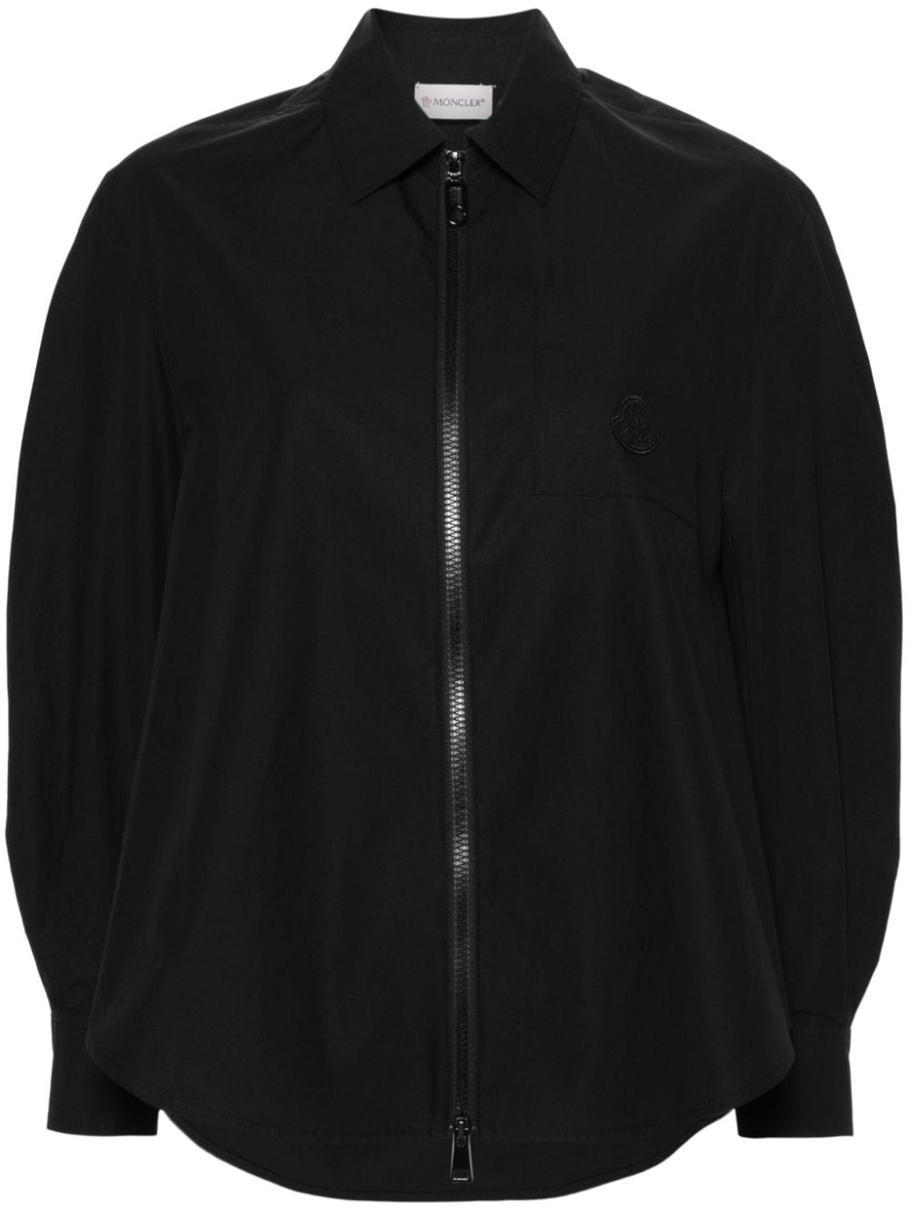 Moncler Logo-patch Cotton Jacket In Black