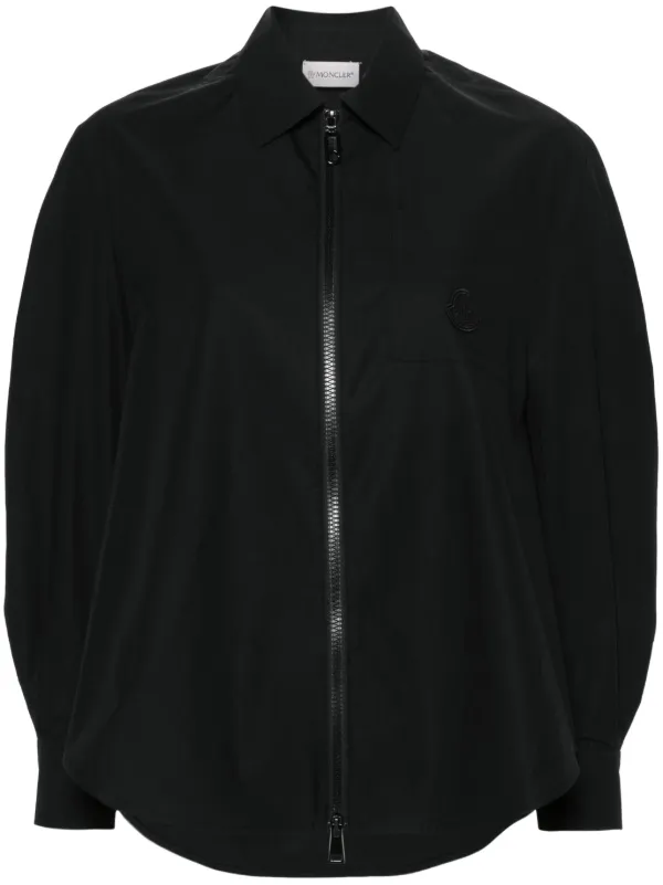 Moncler ジップアップ シャツジャケット | ブラック | FARFETCH JP