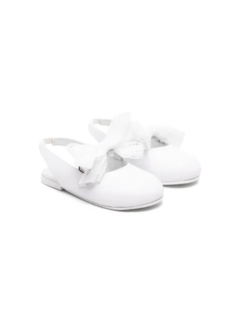BabyWalker bow-detail leather ballerinas