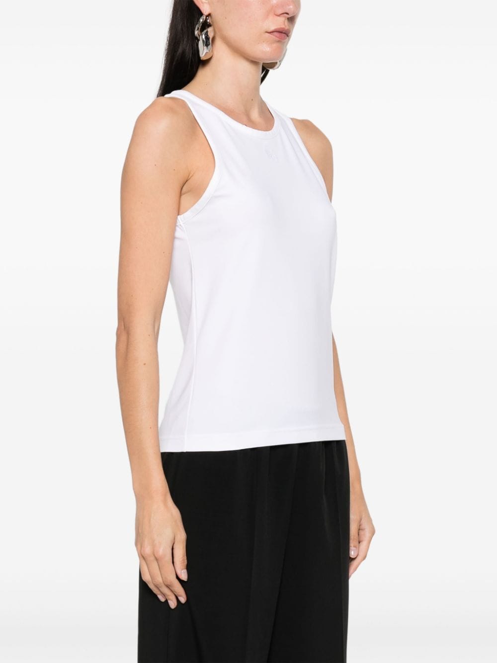 Shop Herskind Linea Logo-embroidered Tank Top In White