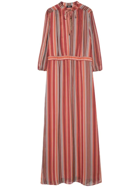 LIU JO striped split-neck maxi dress