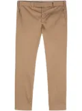 PT Torino feather-pendant tapered trousers - Brown