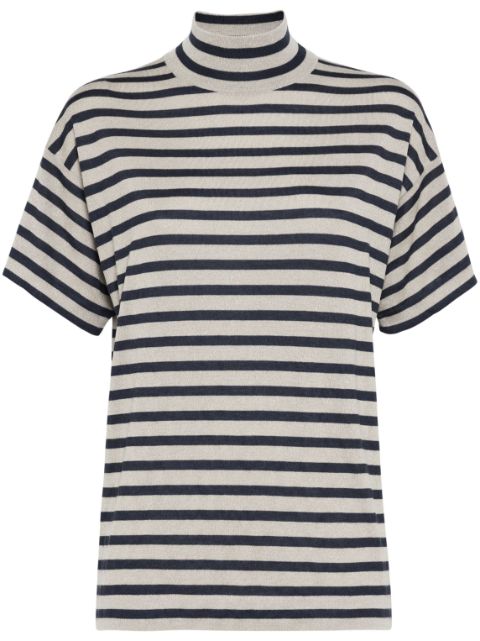 Brunello Cucinelli striped fine-knit top Women