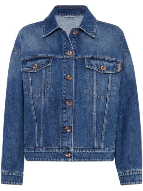 Brunello Cucinelli button-up denim jacket 