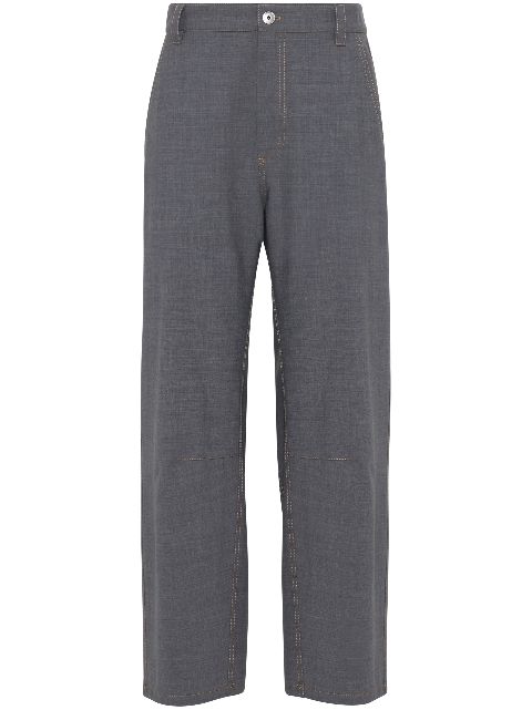 Brunello Cucinelli mélange-effect trousers