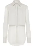 Brunello Cucinelli Monili-embellished layered shirt - Neutrals