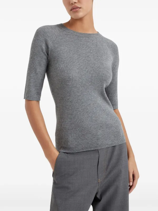 Brunello cucinelli トップス　ダークグレー Tricou BRUNELLO CUCINELLI, Classic Design, Light Grey