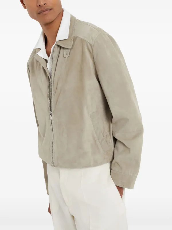 極上メンズ【Brunero Cucinelli】 フーデッドジップアップトップ Sweatshirt with hood and zipper for Man in Ecru | Brunello