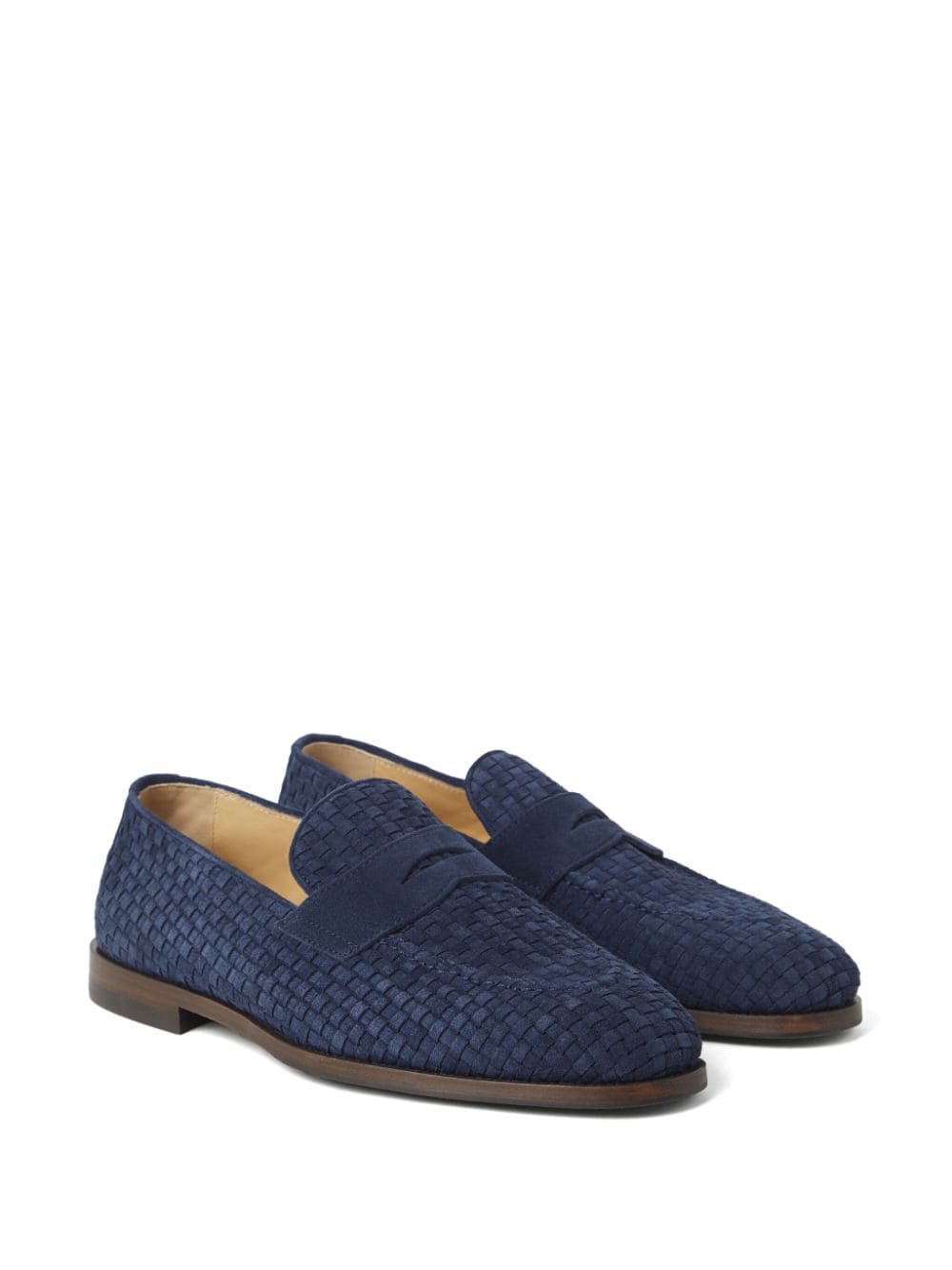 Brunello Cucinelli Woven Suede Loafers - Farfetch