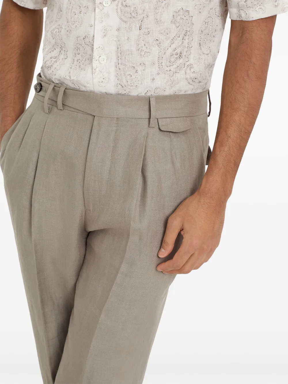 Brunello Cucinelli Linnen broek Groen