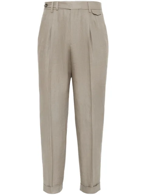 Brunello Cucinelli straight-leg linen trousers