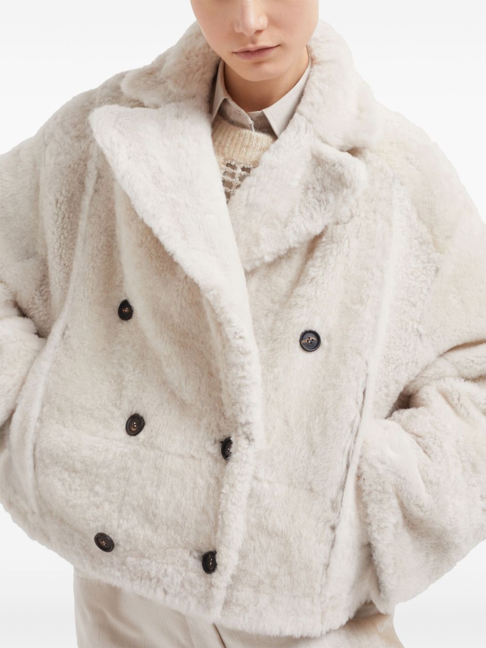 Brunello Cucinelli reversible shearling jacket Women